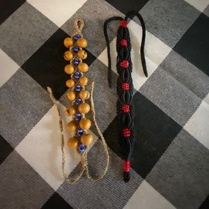 2 handmade Peruvian bracelets.